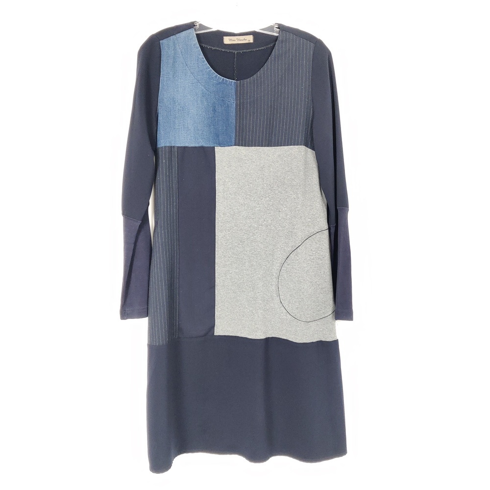 Miss Wenche Patchwork Long Sleeve Dress Size 38 Multimedia Hippie